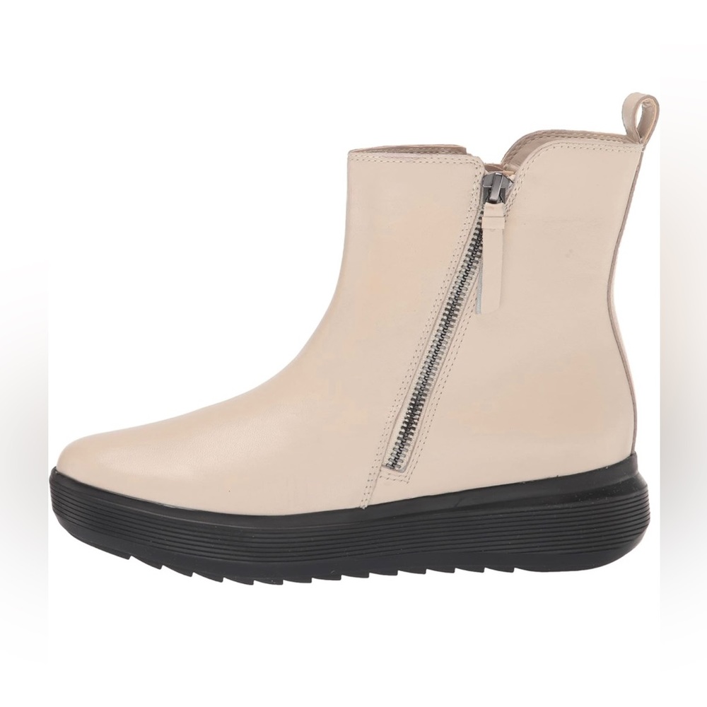 NWOT!🤩NATURALIZER!❄️Flat form/Ankle Boot/TALISE/Porcelain/Leather Zip/size-8.5 - Picture 2 of 16